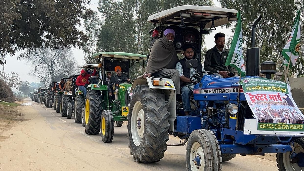 BKE takes out tractor march for Delhi march