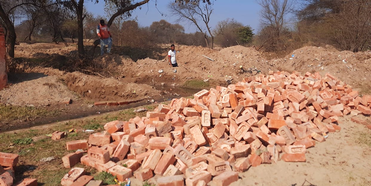 Low quality material used in gray water scheme