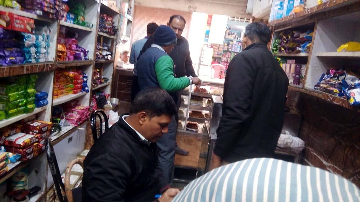 Raids took samples of cheese, chhena, mawa and jaggery.