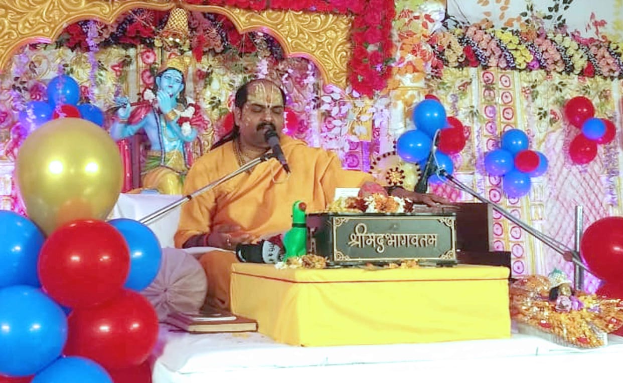 Told the story of Lord Krishna's birth anniversary