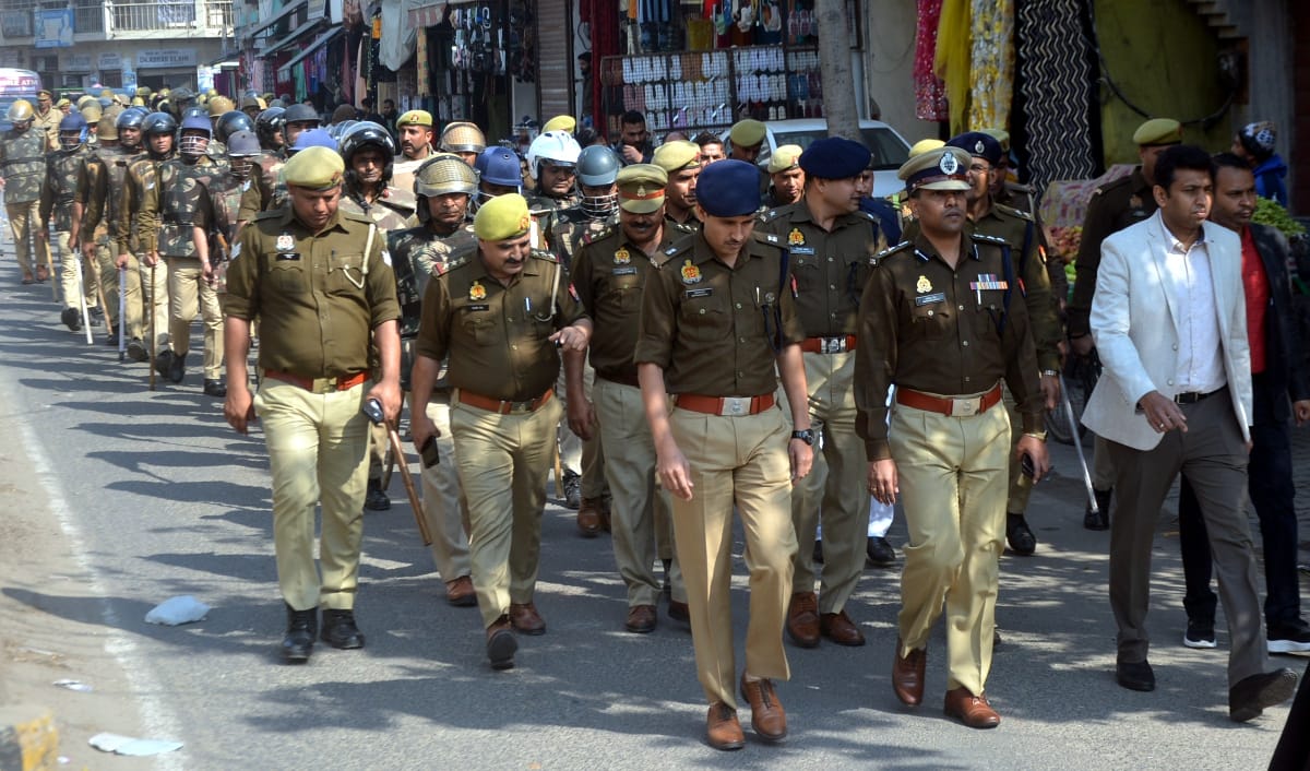 Police remained alert during Friday prayers in Muzaffarnagar