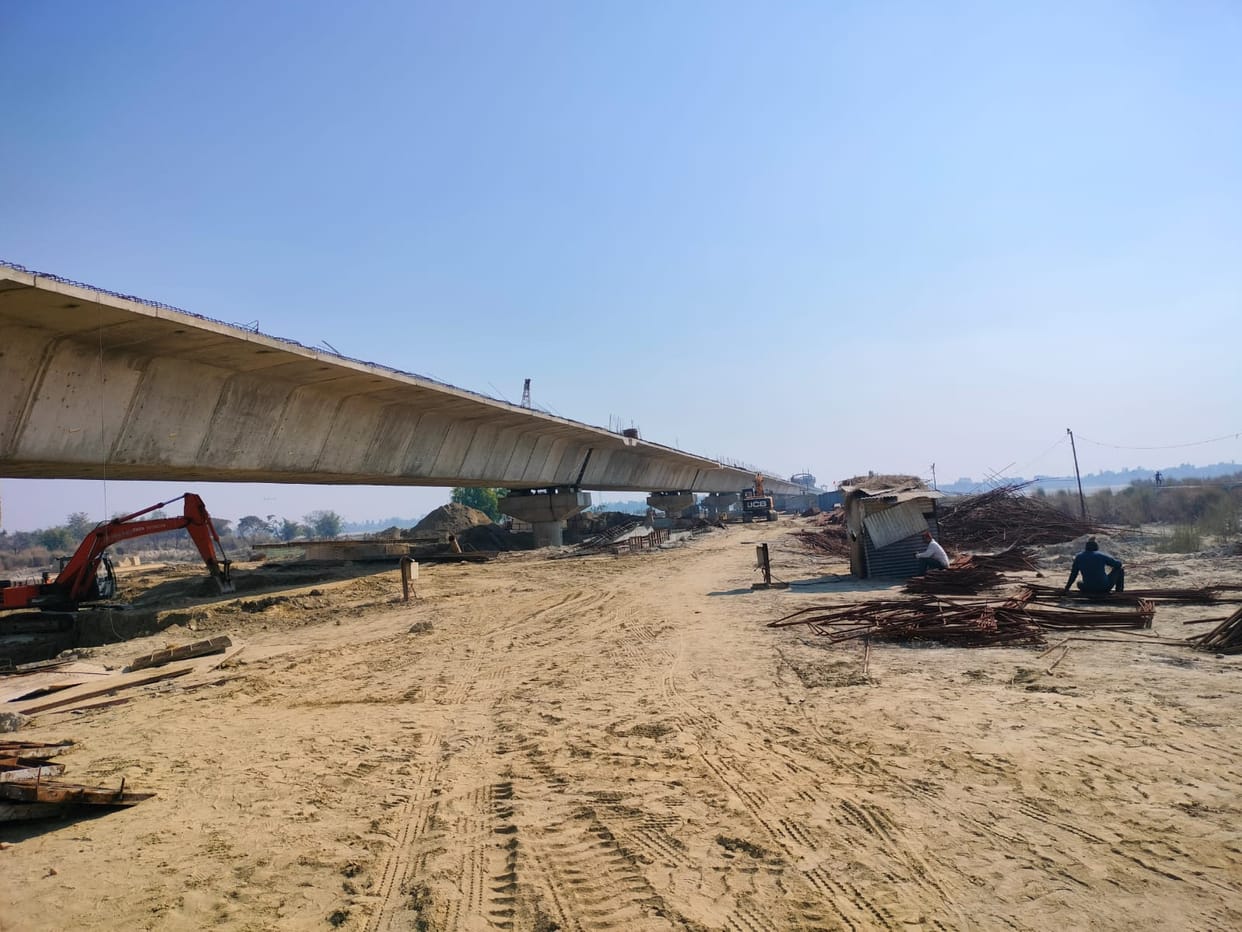 Just trouble till March...new bridge ready on Saryu River