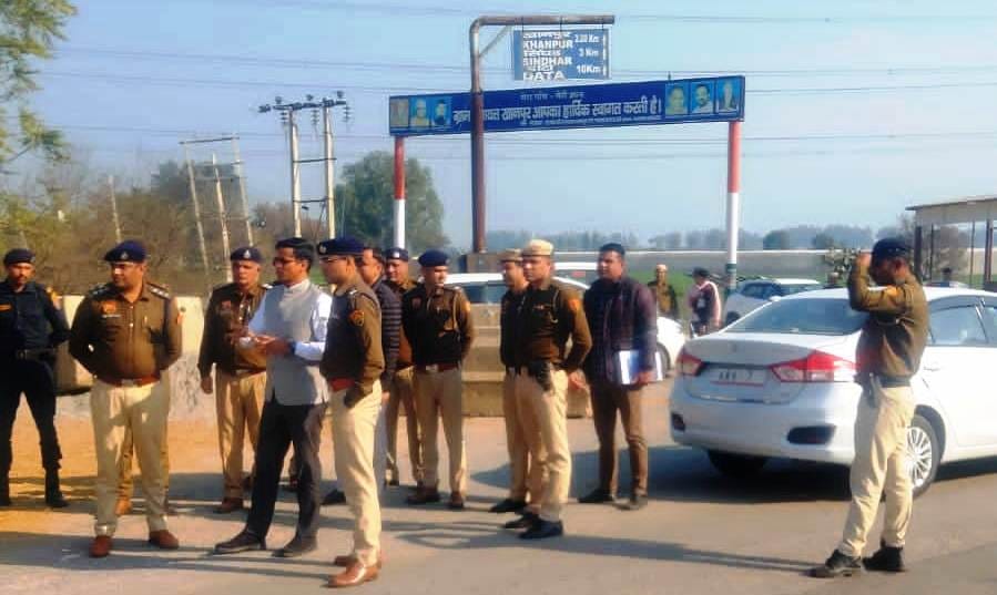 Police conducted flag march in villages