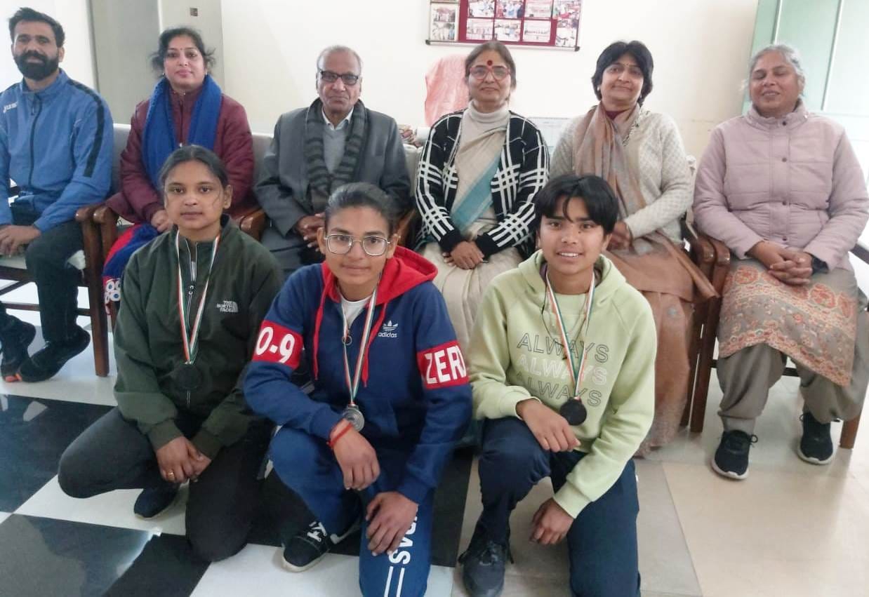 Jairam Girls College students won silver and two bronze medals in Wushu Championship.