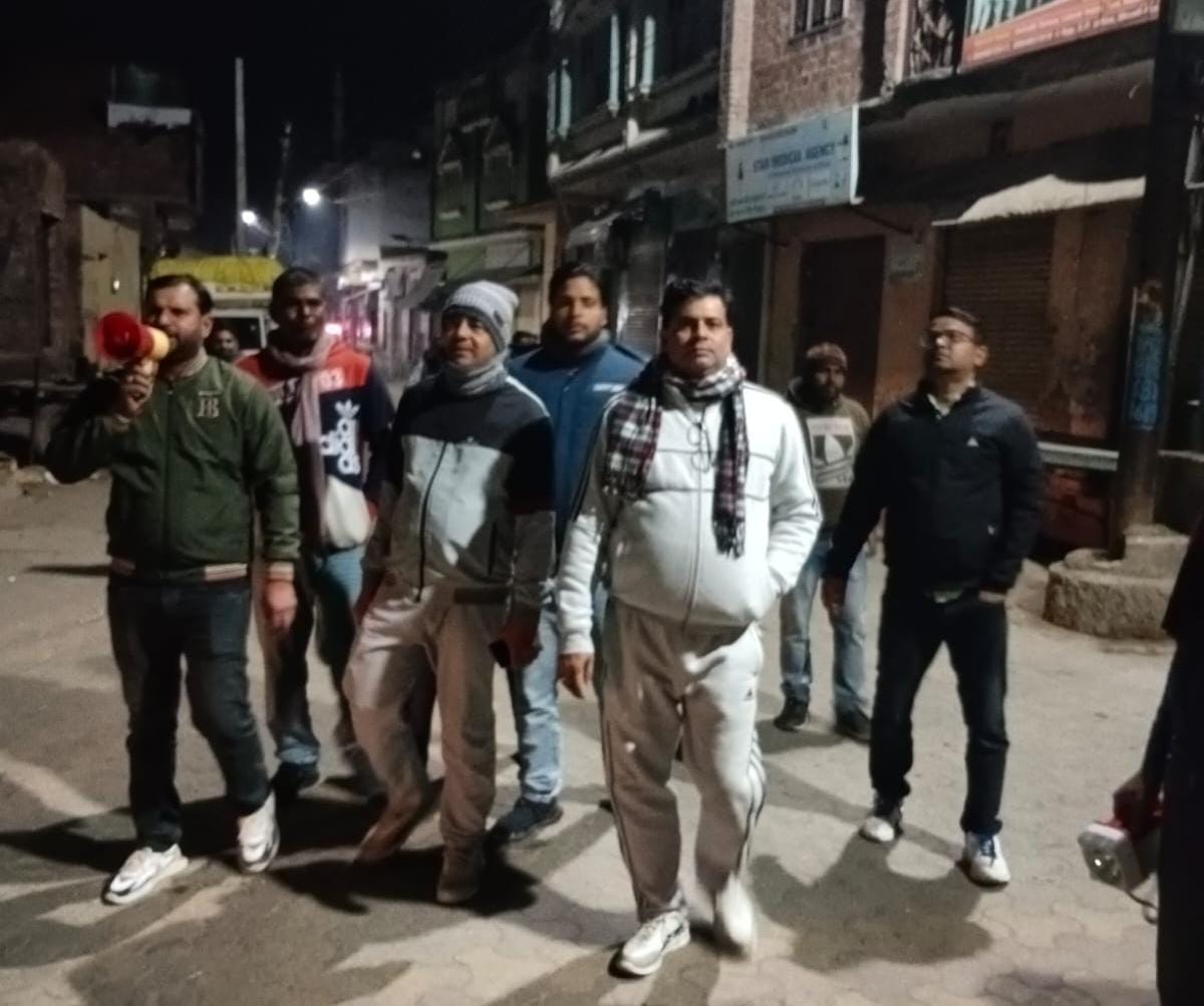 Night flag march taken out to prevent electricity theft
