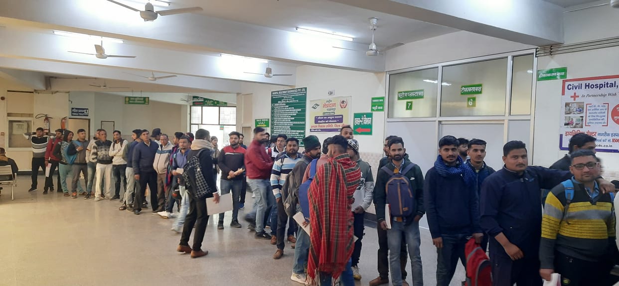 Medical of selected candidates also took place on Sunday