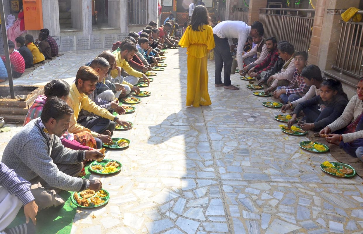 Bhandara held after recitation of Akhand Ramayana