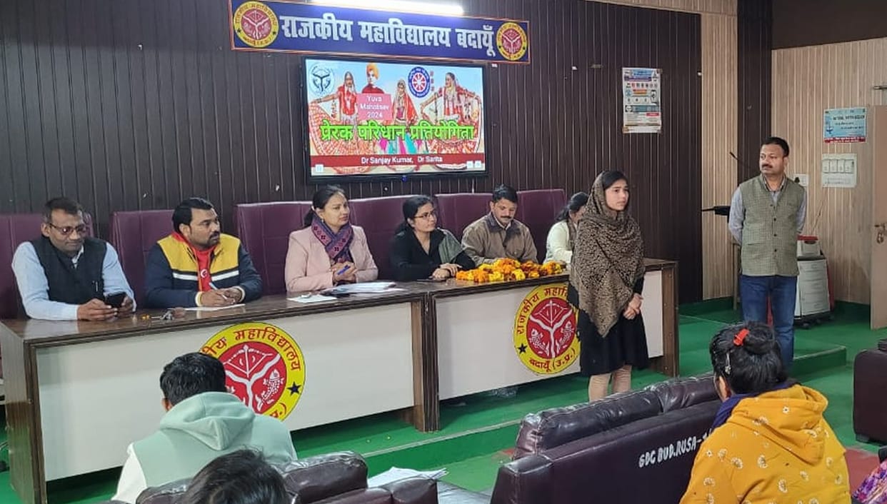 Shagun in motivational attire, Anoop came first in quiz competition