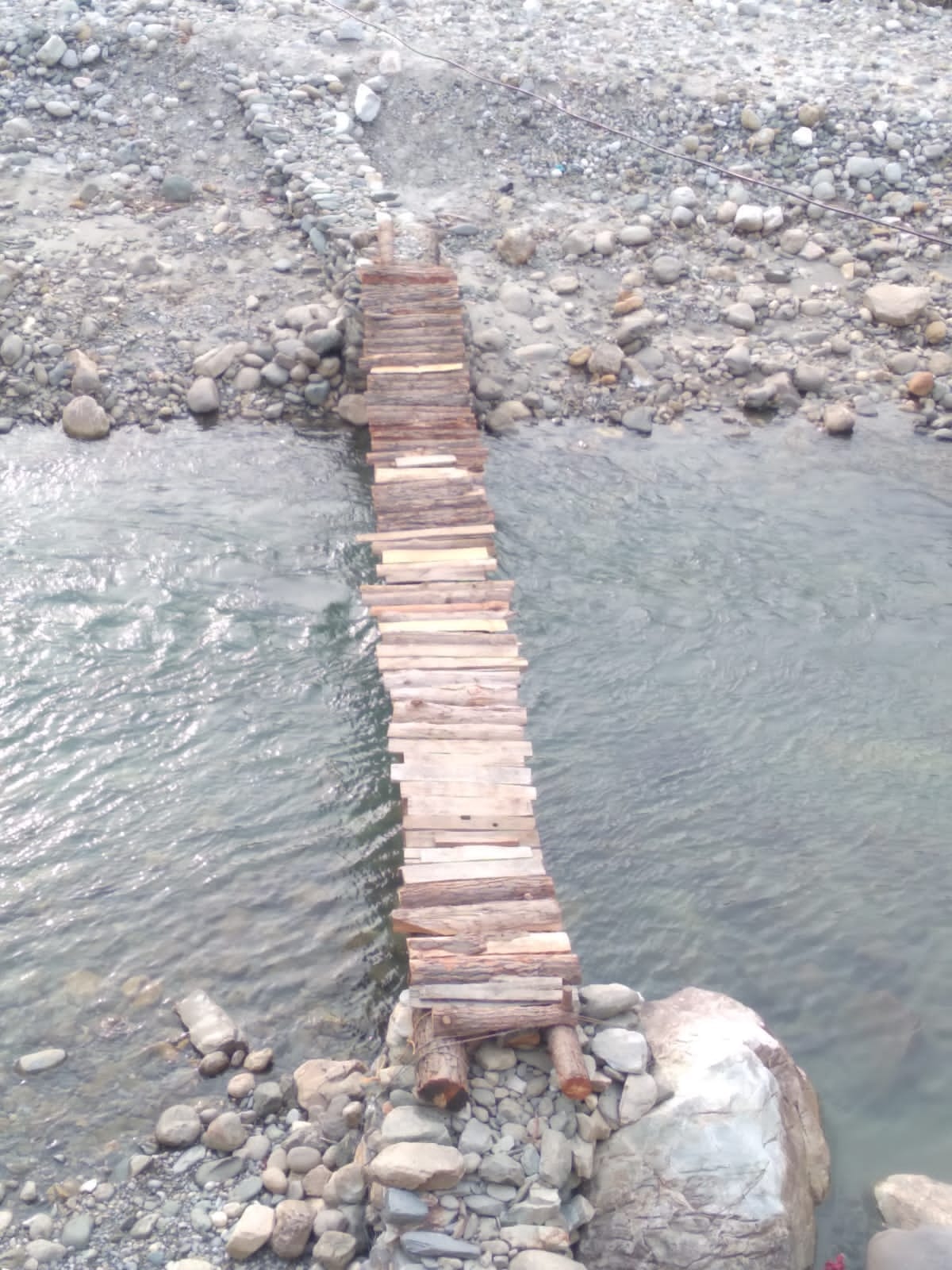 The villagers built a culvert in place of the washed away bridge.