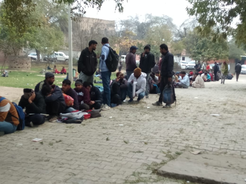 Youth standing in line at 2 o'clock in the night to get medical treatment