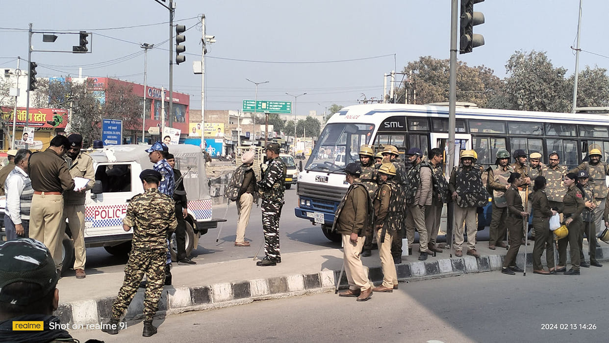 No movement was seen on the state border, farmer leaders did not reach