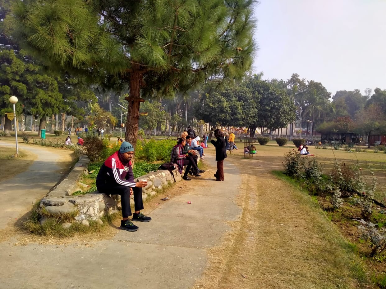 Temperature increased due to sunshine, people got relief from cold