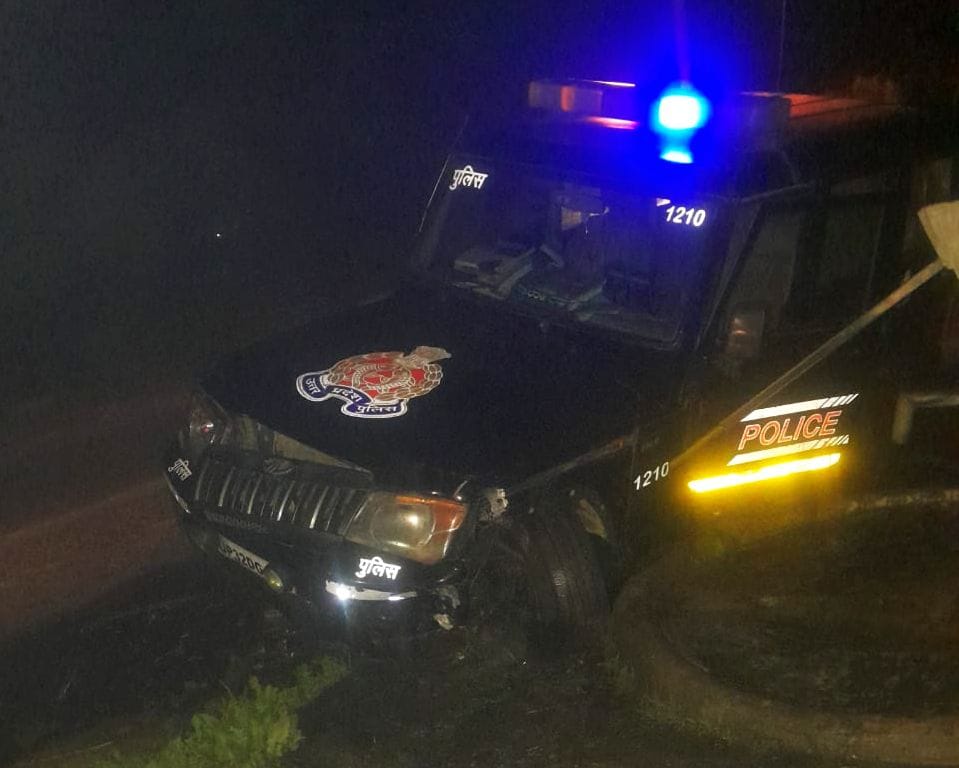 PRB van damaged in collision with buffalo