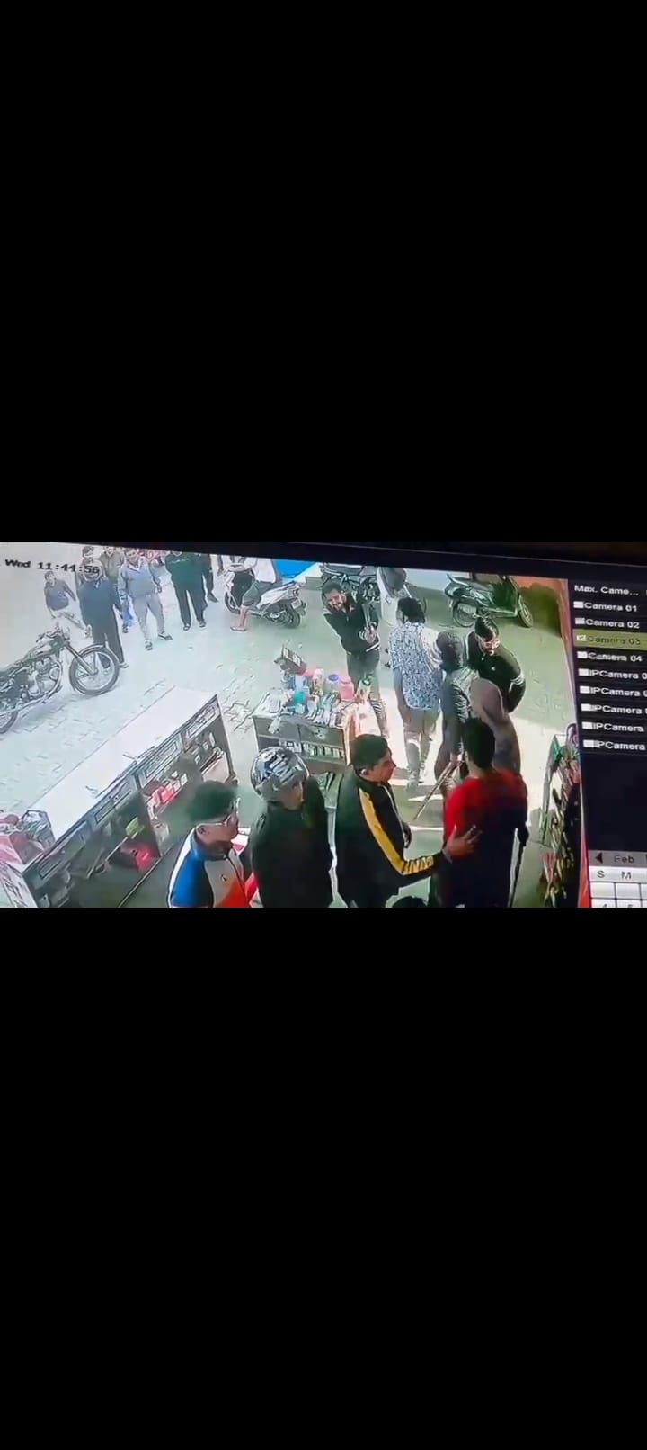 The attackers vandalized the medical store and attacked the shopkeeper with sticks.