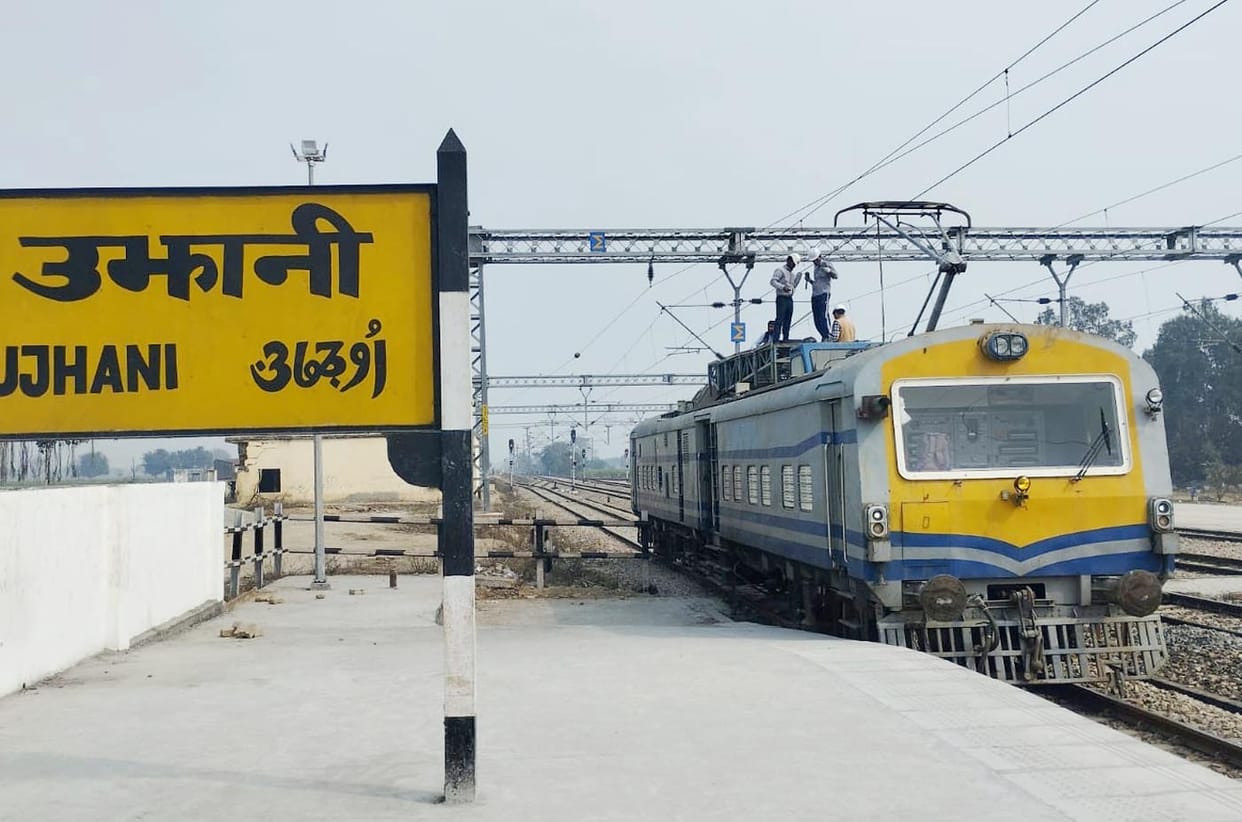 One hour block...OHE line repaired at the station
