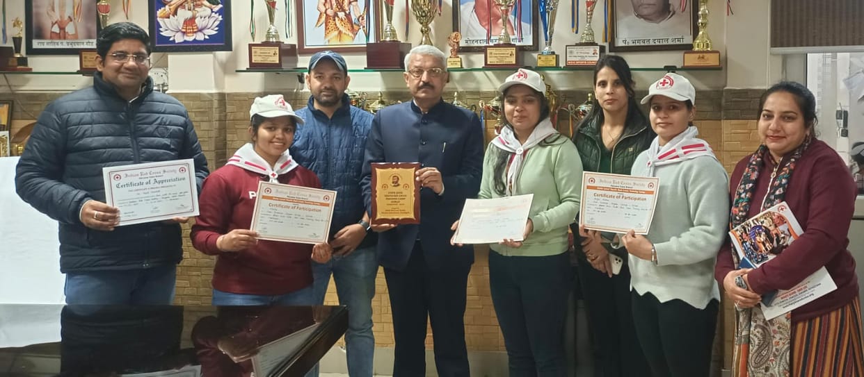 College volunteers took training in Youth Red Cross camp