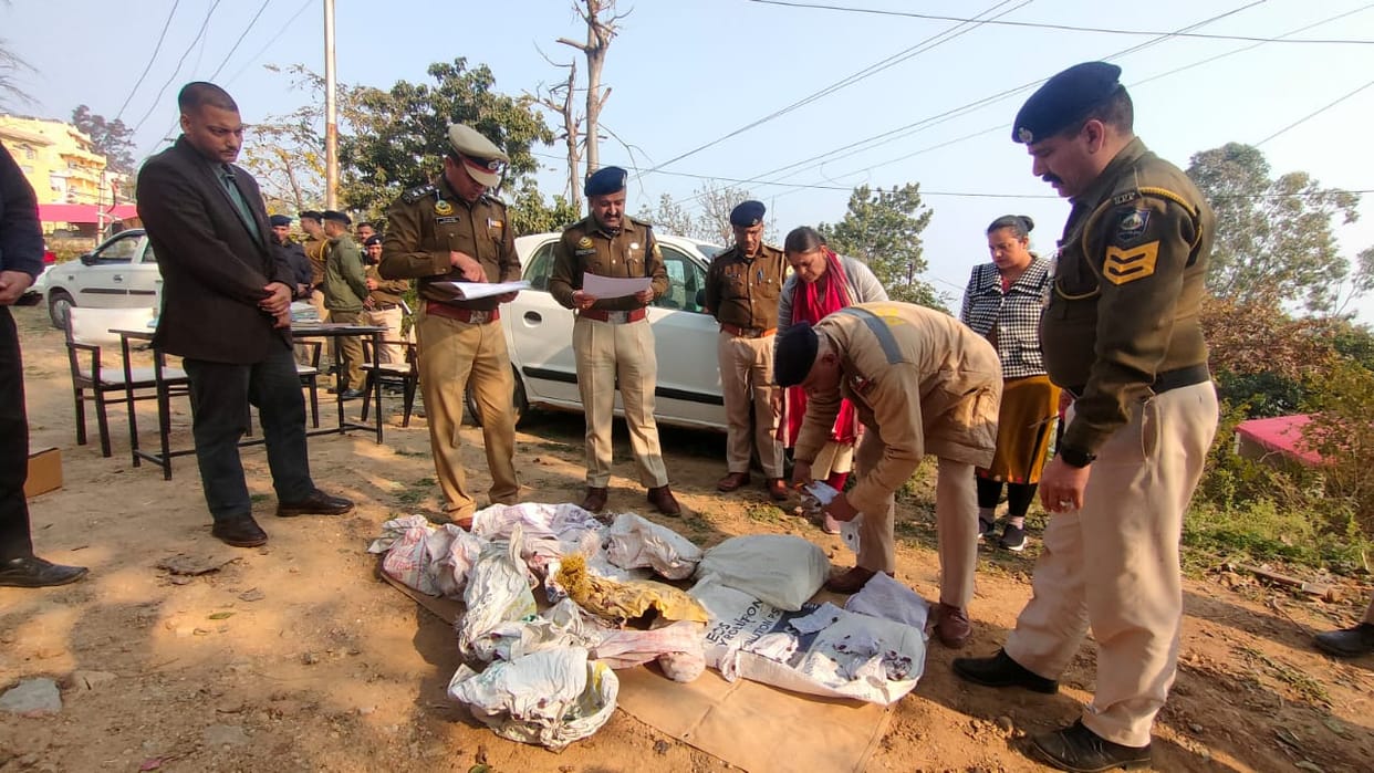 Police burnt consignment of illegal drugs