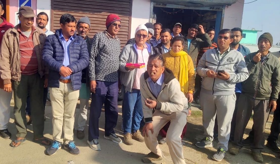 Sweets distributed on the announcement of Chamoleshwar Lift Drinking Water Scheme