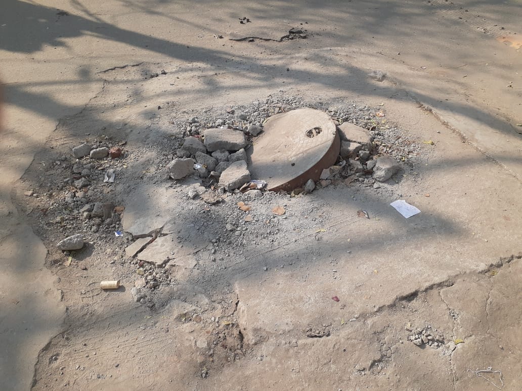 Public Health Department is not replacing the broken lid of sewer