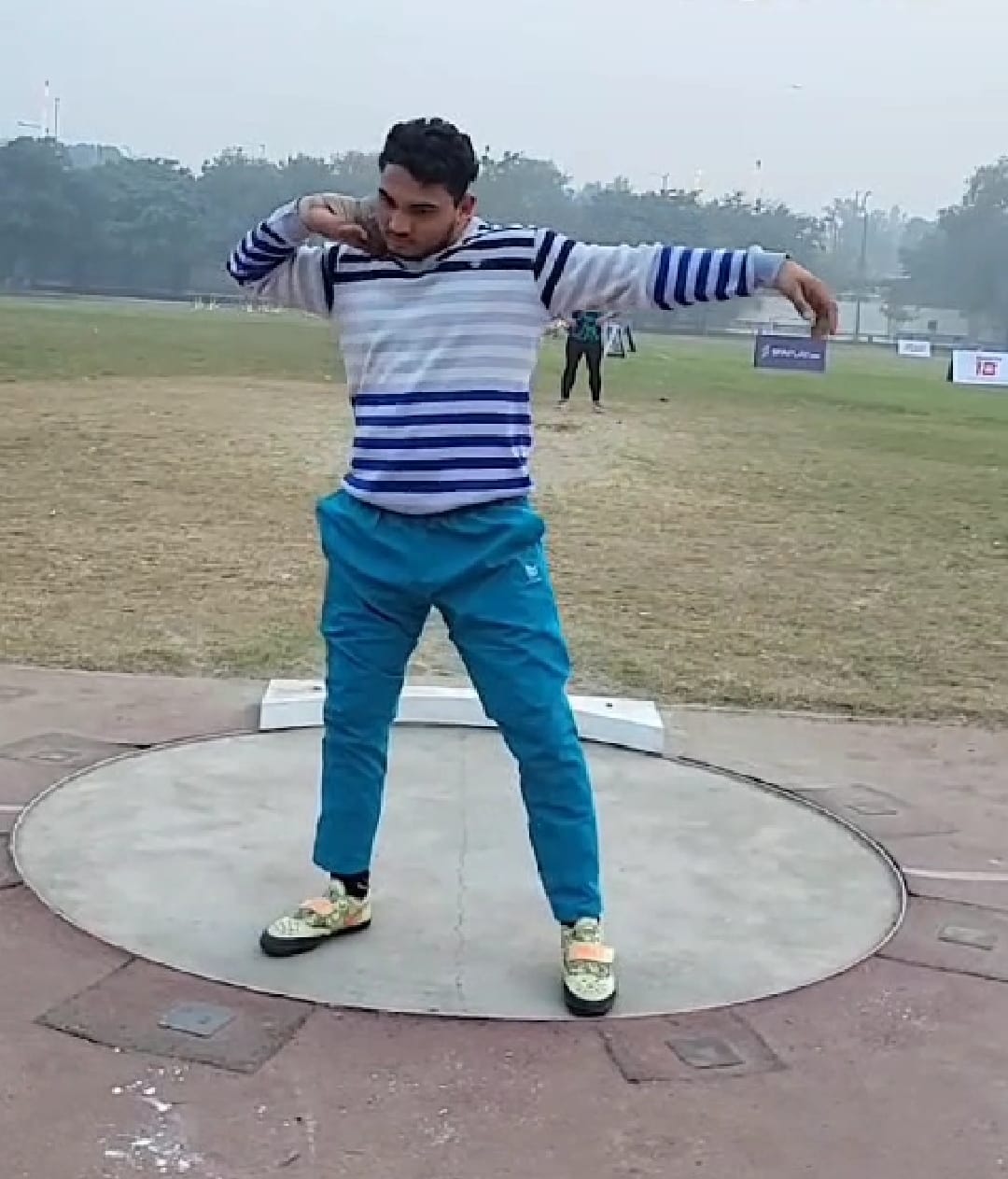 Gavan Jakhar won bronze in shot put in Junior Olympics