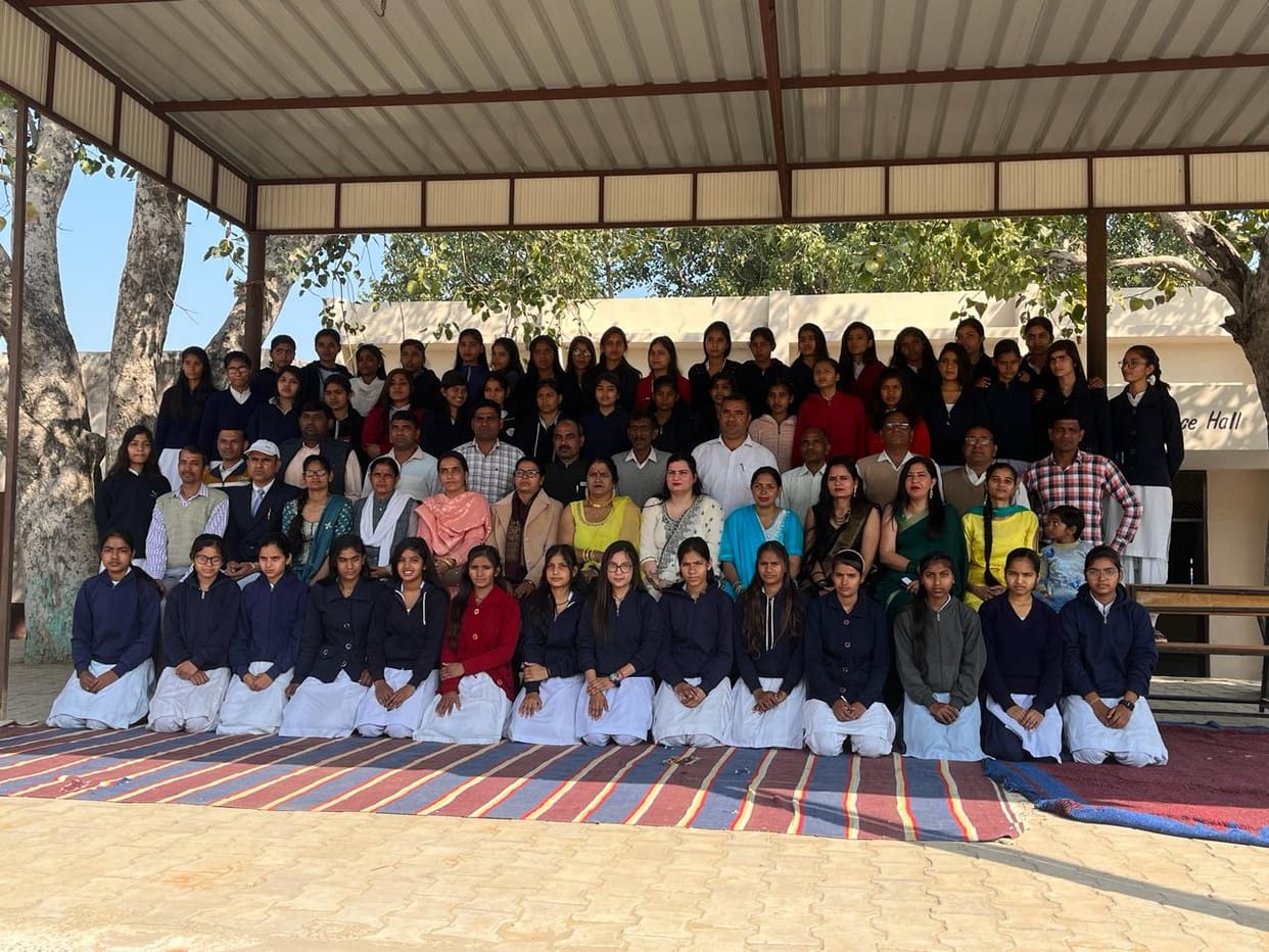 Girls became emotional at the farewell ceremony