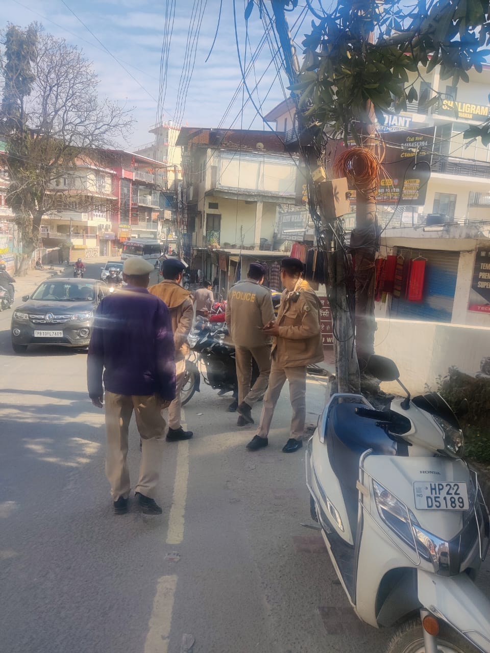 Police baton on encroachers