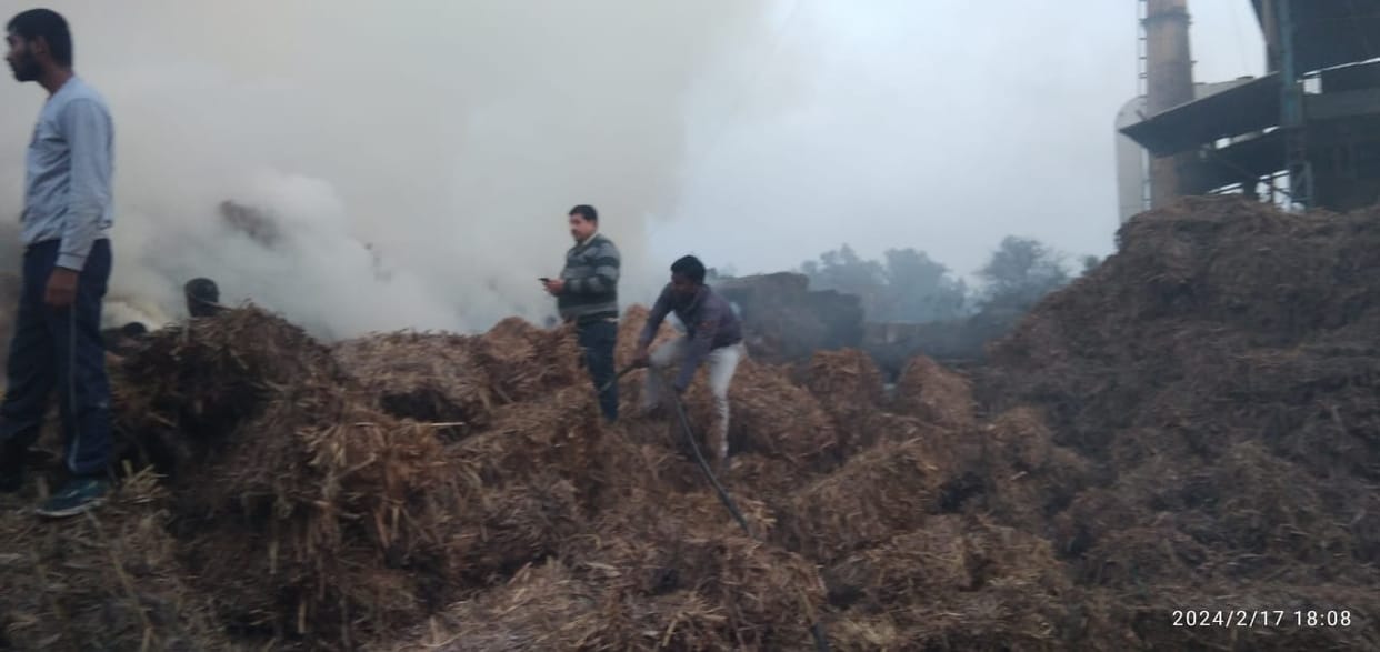 Fire broke out in the dumping area