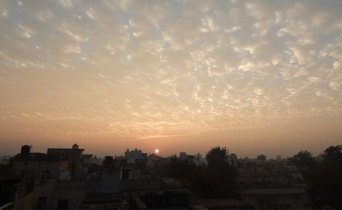 Change in weather, possibility of rain