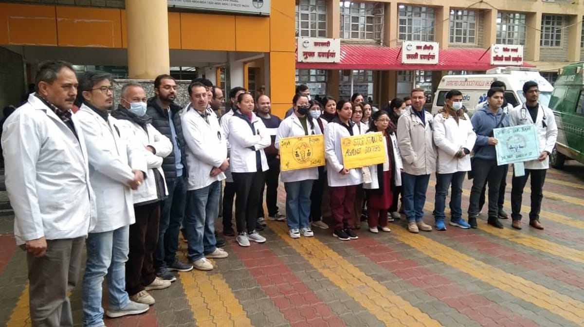 Doctors remained on strike for two and a half hours