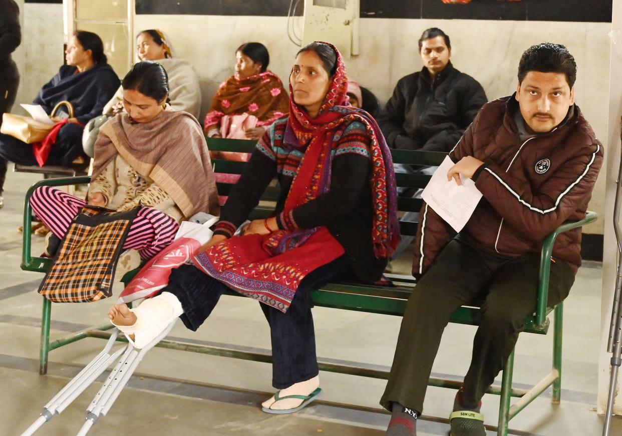 Patients kept waiting for relief from doctors outside OPD from morning till 12 noon.