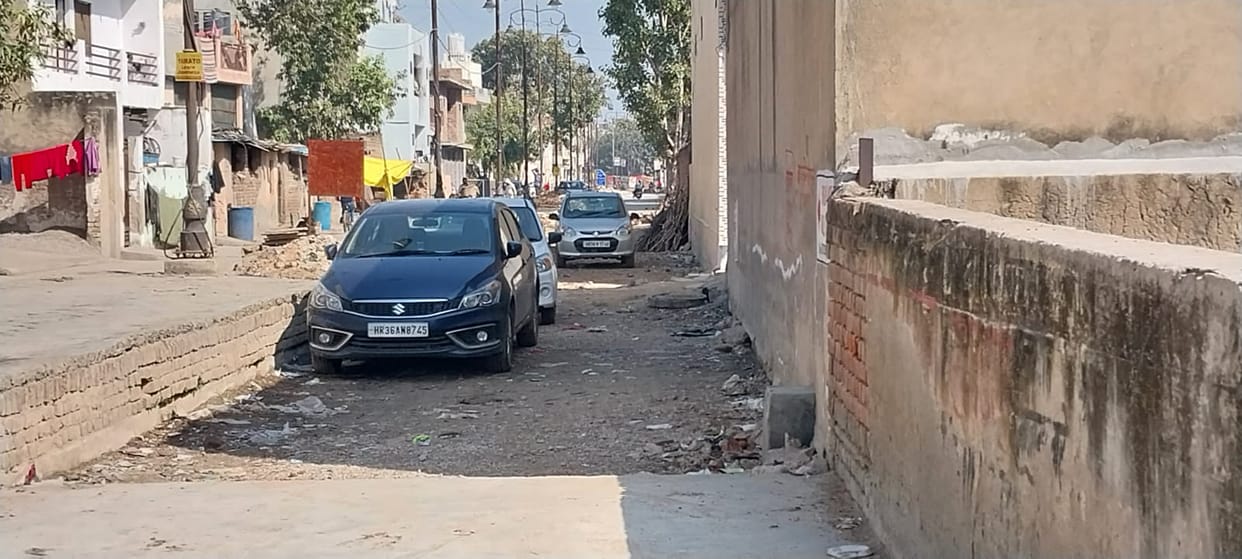 A part of bypass road not built due to encroachment