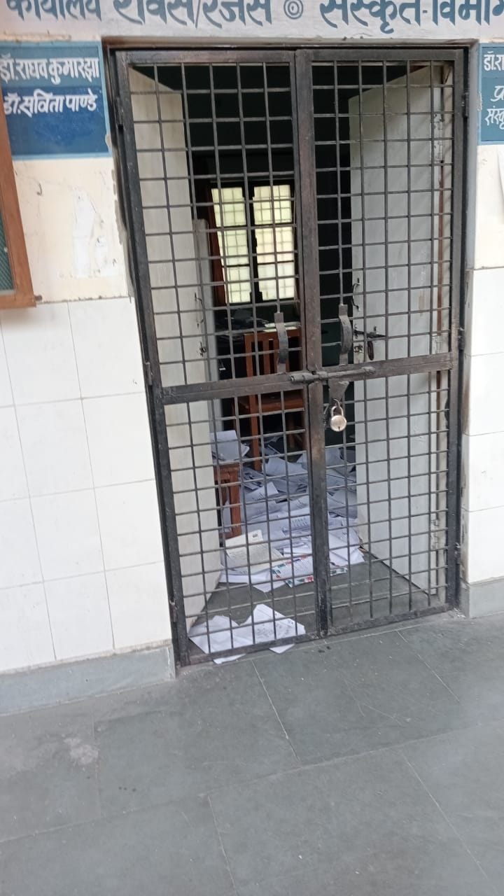 Assignments are being submitted by throwing them through the window in the college.