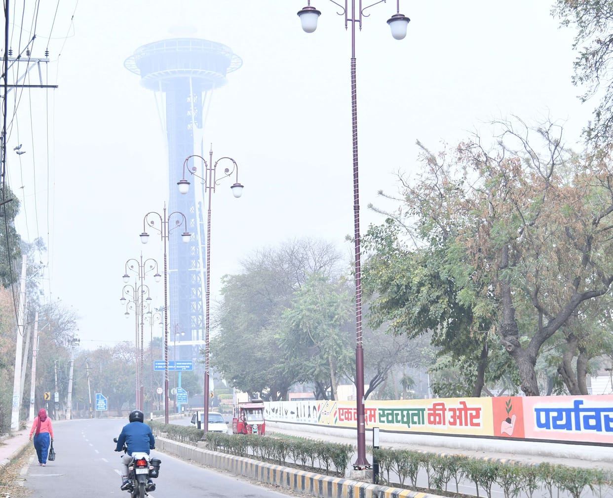 Light clouds and fog in the morning, day temperature reached below normal