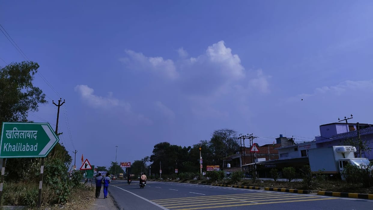 Clouds remained, feeling of cold