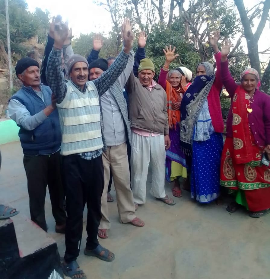 Villagers demonstrated regarding the road
