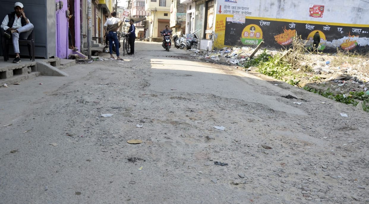 The dilapidated roads of the city are still waiting for pothole relief.