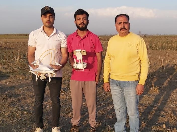 Survey done with drone in Khadar area for the construction of Sharda-Yamuna-Sabarmati Link Canal.