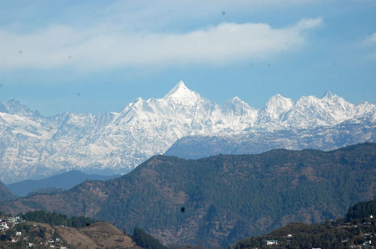 Himalayas covered with snow, chill increases