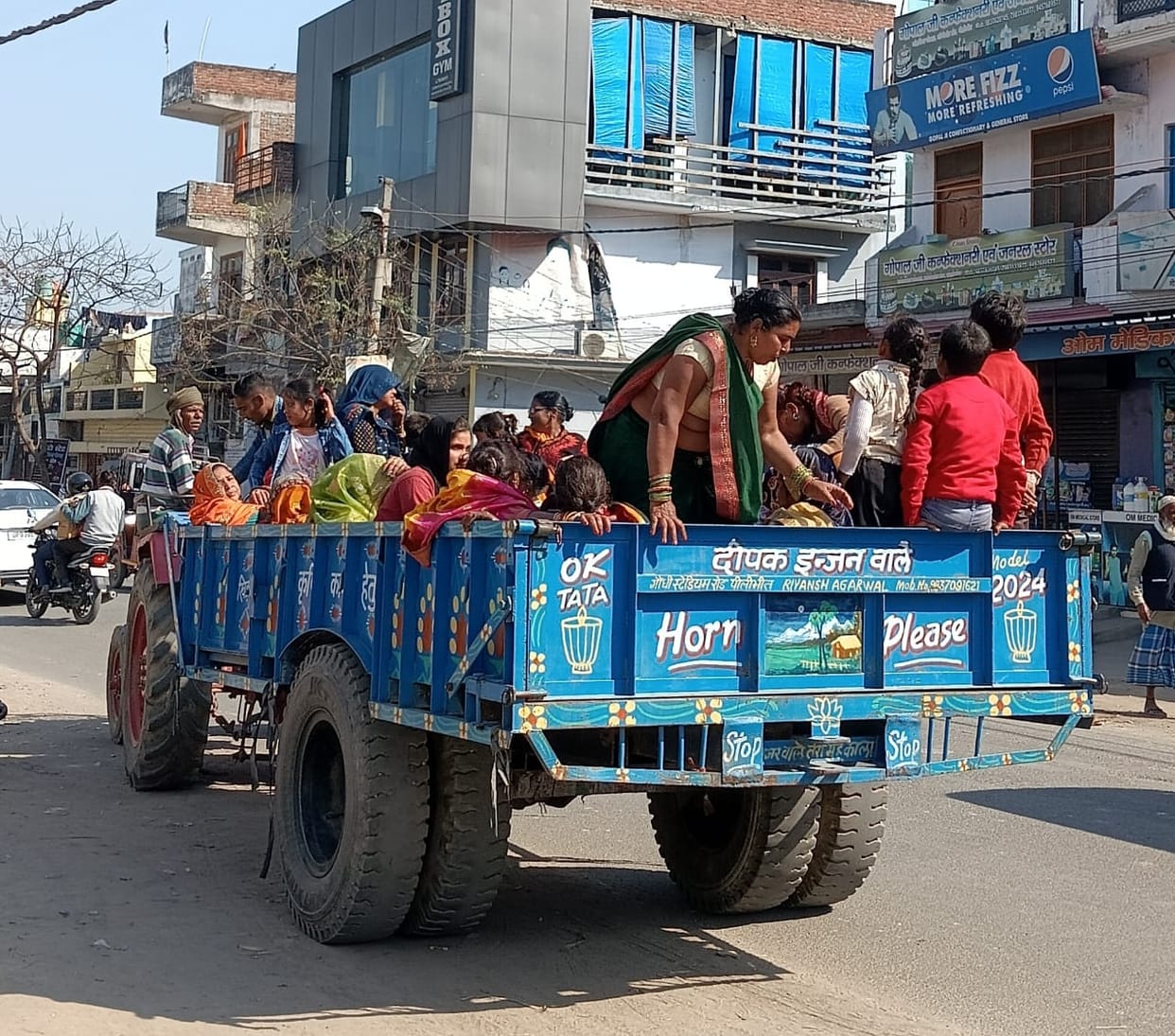 Traveling in a tractor-trolley is dangerous, police and transport department are unaware
