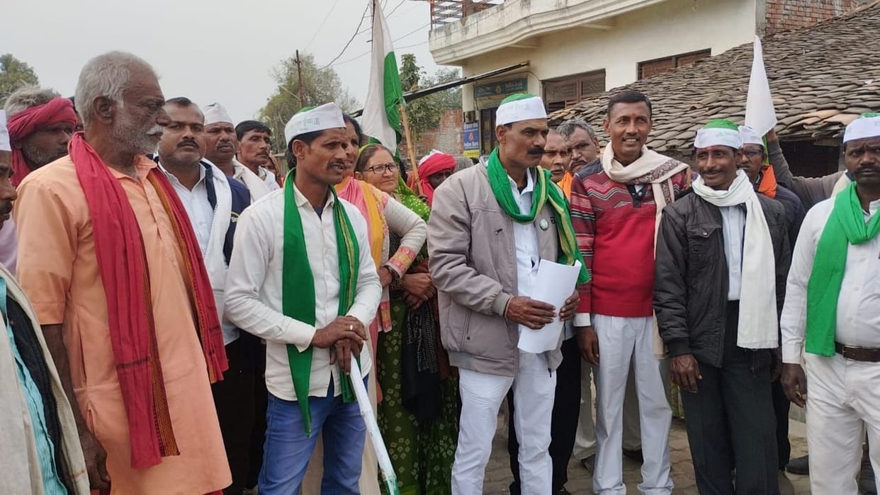 Demonstration on GT Road in support of farmers movement