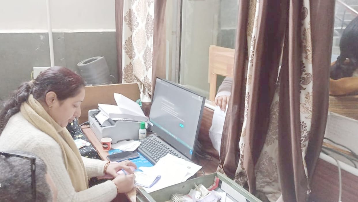 Internet services closed, patients' slips had to be made offline