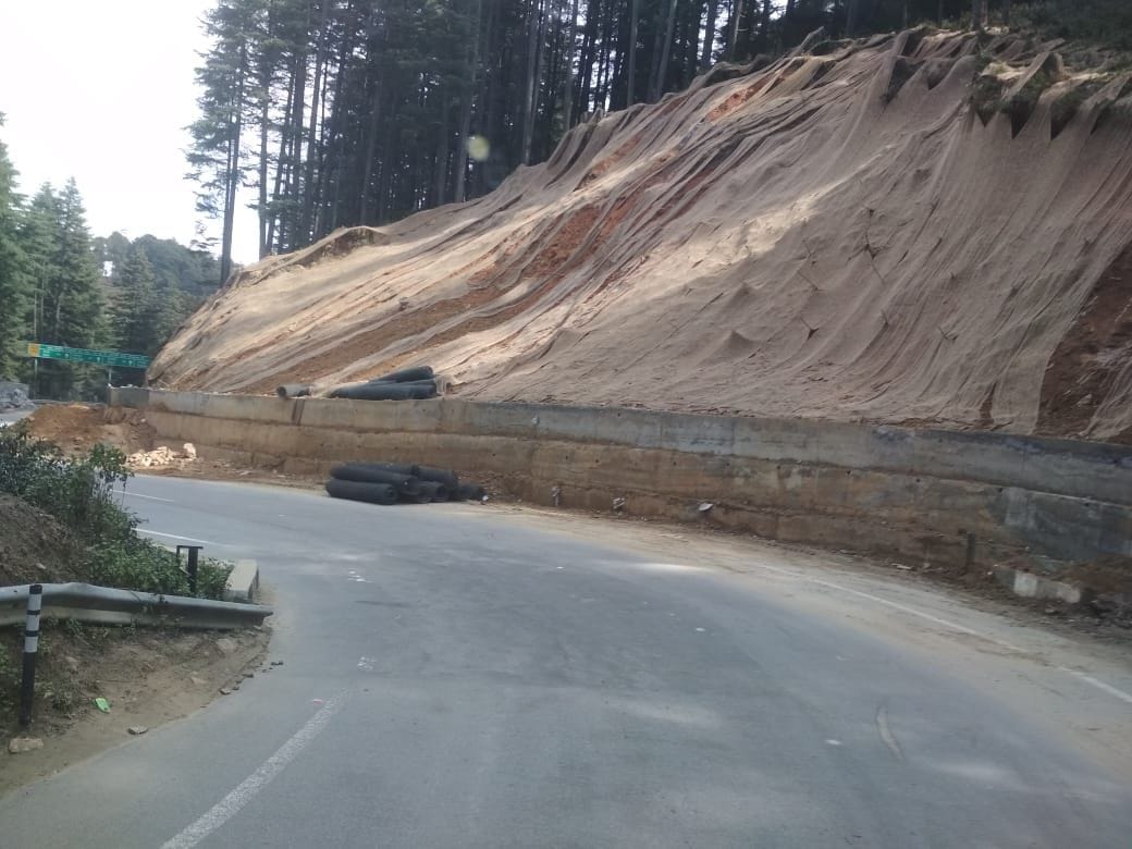 Protective work near Tilon on NH in final stage