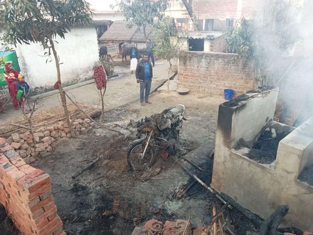 30 goats and bike burnt