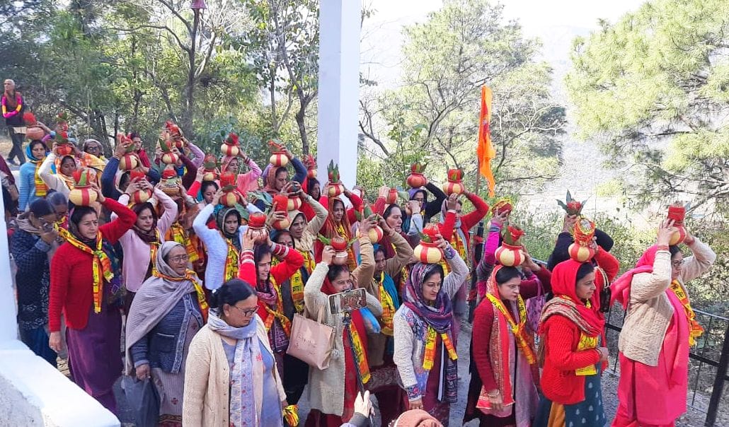Kalash Yatra taken out from Kothi Chowk to cave courtyard