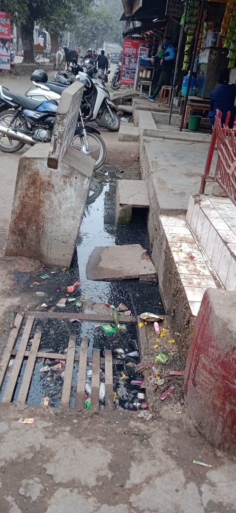 The main drains at the freight gate are clogged with dirt, people are worried