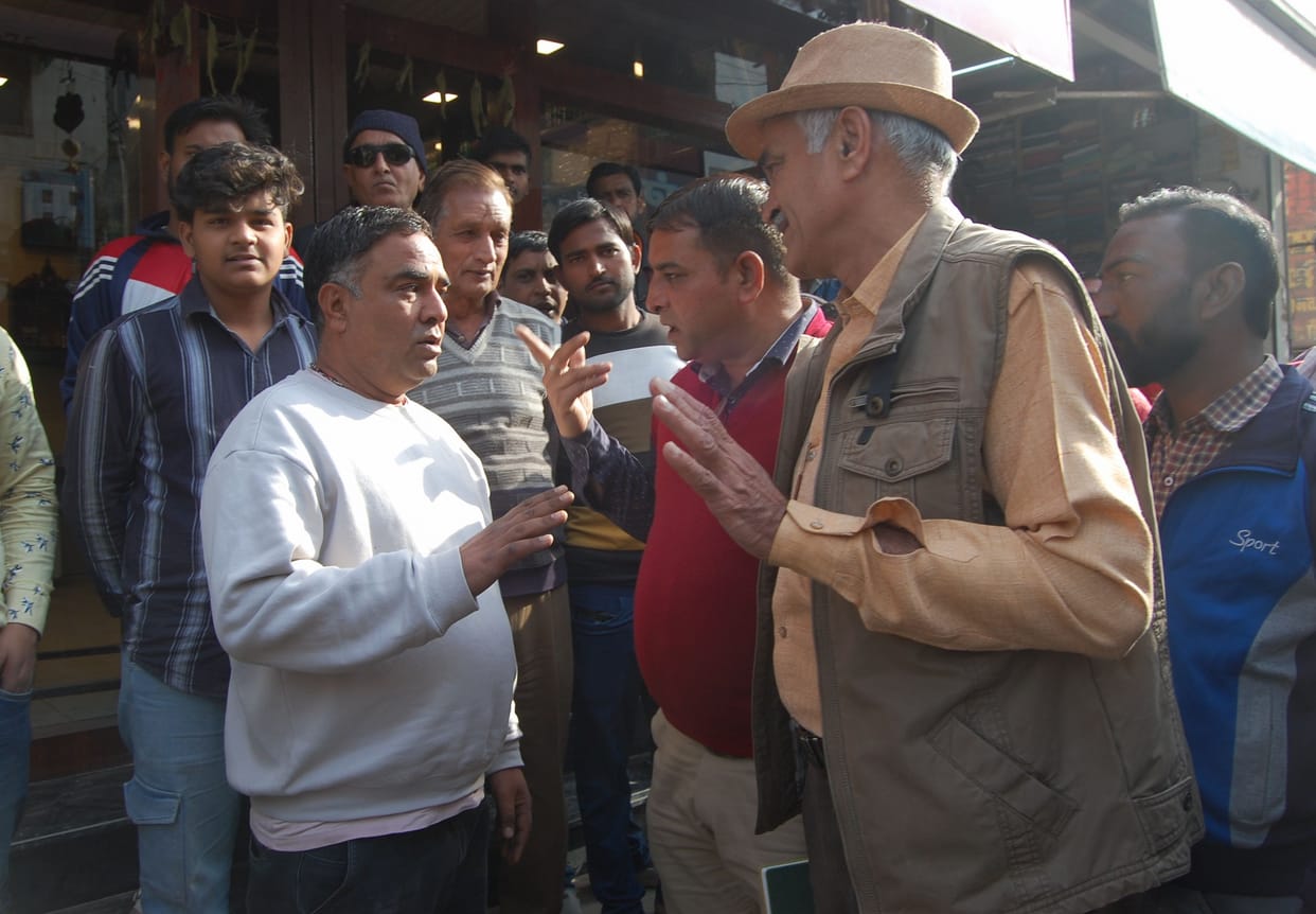Action on encroachment: Removed street vendors, broke six concrete platforms, seized three trolley goods