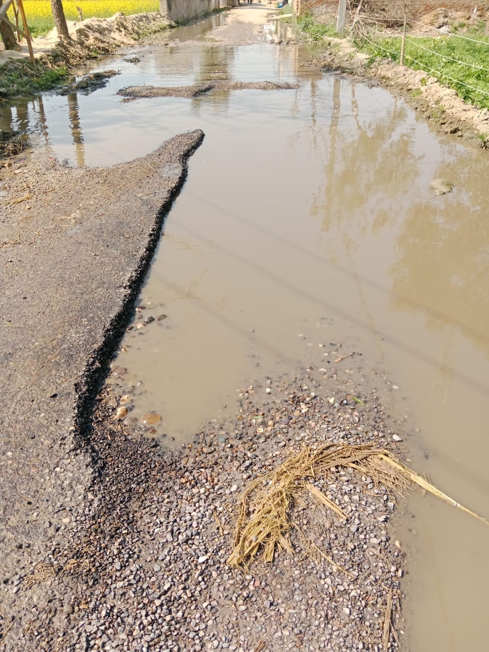 Problem: Shiva devotees will have to walk on potholes and scattered gravel