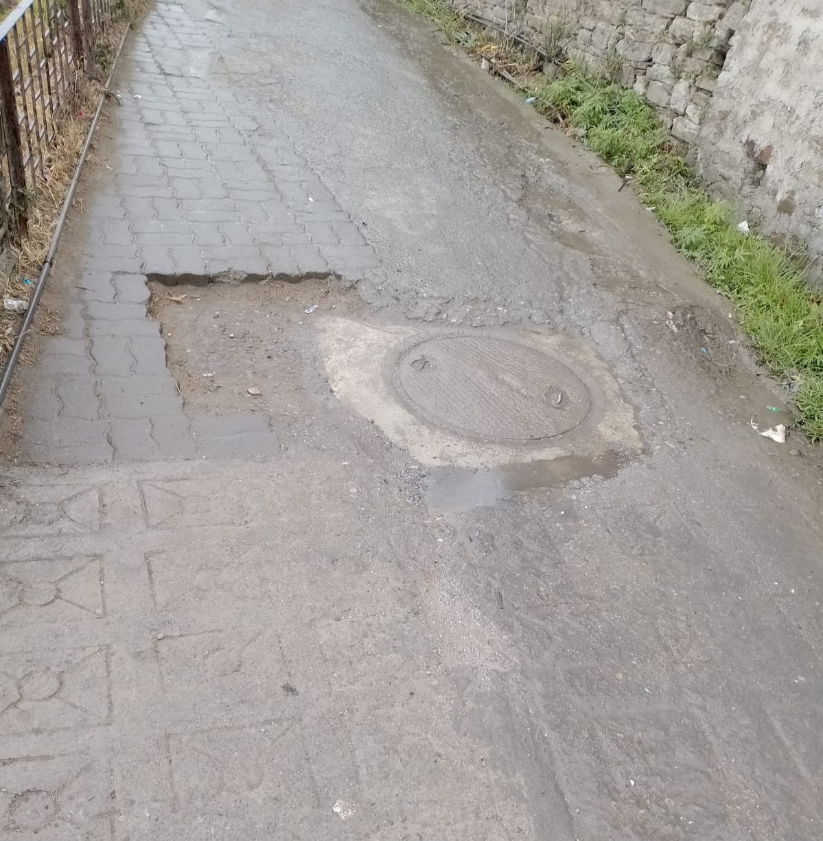 Potholes on the road are giving rise to accidents