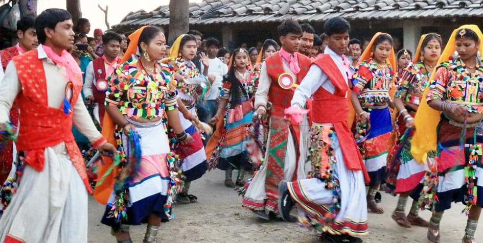 Nepal's Tharu community started Holi festival