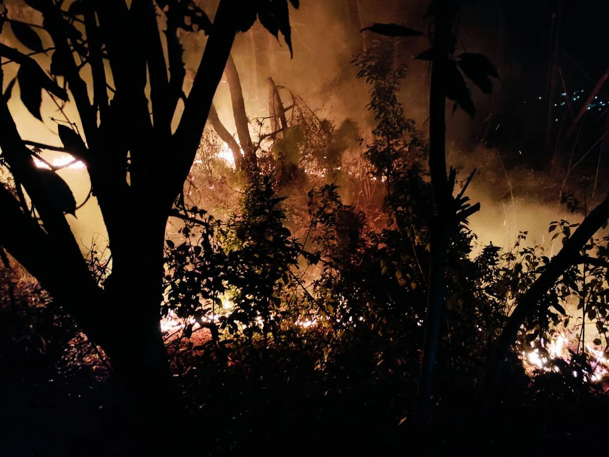 The fire team extinguished the fire before the accident occurred.